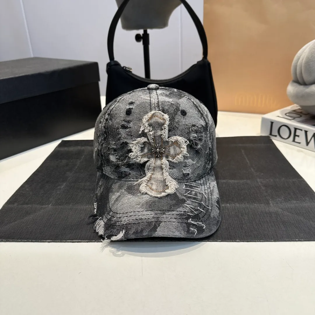 P70 Croxin's new high-quality washed denim baseball cap, high-end customized version! The same style as the internet celebrity fashion blogger! Wall crack recommended! Great quality! Head circumference 57cm